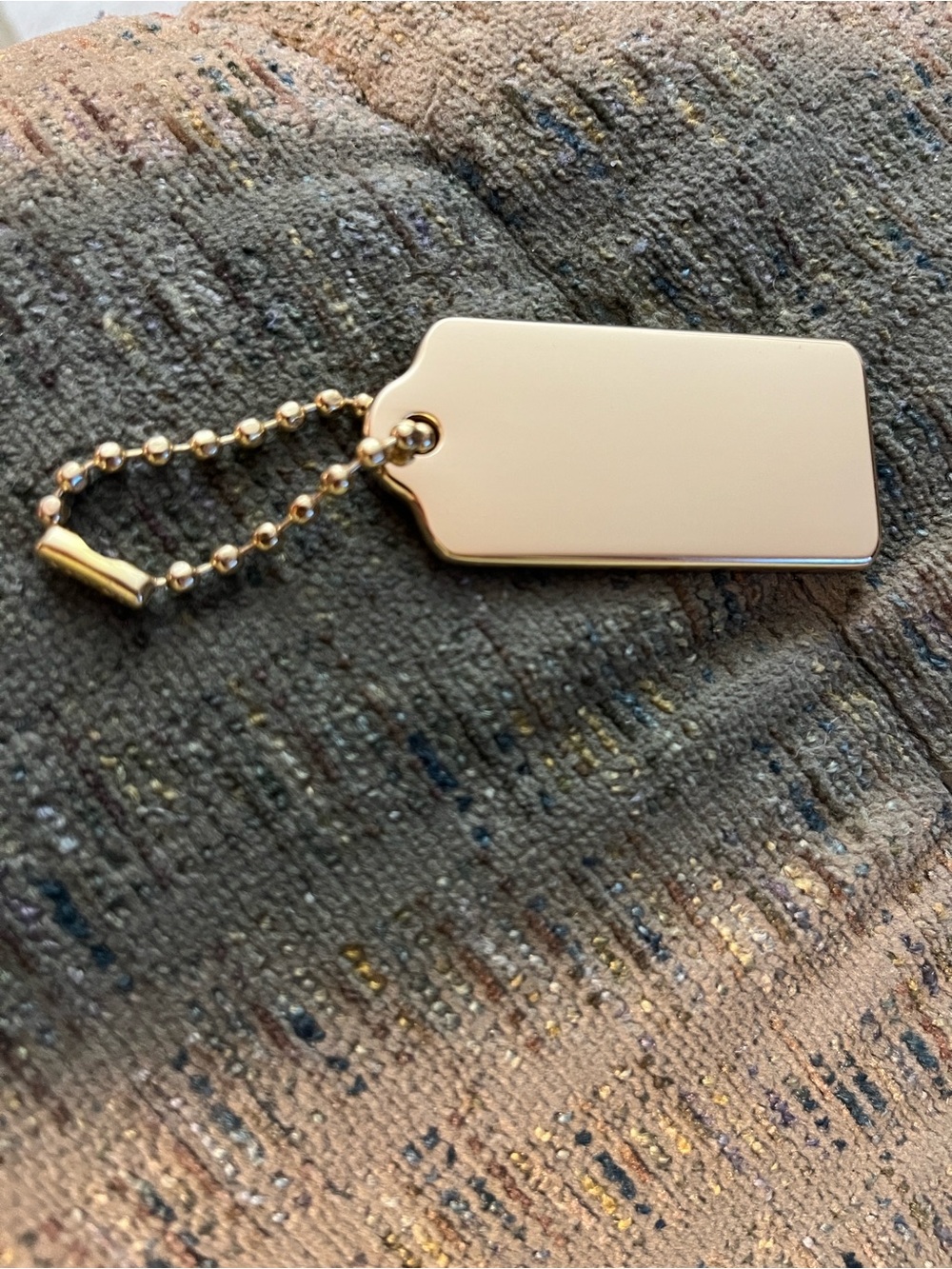 Coach Shiny Gold Engraved Purse Charm - Picture 2 of 3